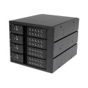 Startech 4-Bay Mobile Rack Backplane - Trayless Hot Swap Mobile Rack Backplane for 3.5in SAS II SATA III - 6 Gbps HDD (HSB4SATSASBA) - Skladovací mobilní rack - 2.5" - černá
