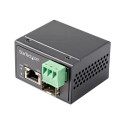 Startech PoE+ Industrial Fiber to Ethernet Media Converter 30W, SFP to RJ45, Singlemode Multimode Fiber Optic to Copper Gigabit Ethernet, Mini Compact Size, IP-30 -40 to +75C, 1Gbps - Mini Media Converter (IMC1GSFP30W) - Konvertor médií s optickými vlákny - 1GbE - 1000Base-SX, 1000Base-T - RJ-45 SFP (mini-GBIC) - až 10 km