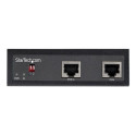 StarTech Industrial Gigabit PoE Splitter, 90W High Speed Power over Ethernet PoE+++ Splitter, 12-48V DC Splitter 802.3bt, LAN RJ45 Ultra PoE to DC Adapter, -40C to +75C, High Power - Gigabit PoE Splitter (POESLT1G48V) - Separátor PoE (montovatelný na DIN kolejnici) - 90 Watt - výstupní konektory: 2