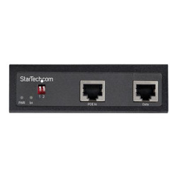 StarTech Industrial Gigabit PoE Splitter, 90W High Speed Power over Ethernet PoE+++ Splitter, 12-48V DC Splitter 802.3bt, LAN RJ45 Ultra PoE to DC Adapter, -40C to +75C, High Power - Gigabit PoE Splitter (POESLT1G48V) - Separátor PoE (montovatelný na DIN kolejnici) - 90 Watt - výstupní konektory: 2