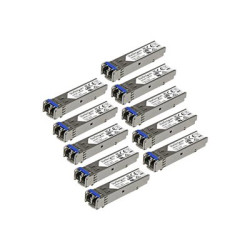 Startech 10 pack HPE J4859C Compatible SFP Module, 1000BASE-LX, 1GbE Single Mode SMF MMF Optic Transceiver, 1 Gigabit Ethernet, LC Connector 10km, 1310nm DDM, HPE 1400 1700, Mini GBIC - Lifetime Warranty (J4859C10PKST) - Transceiver modul SFP (mini-GBIC) (odpovídá: HP J4859C) - 1GbE - 1000Base-LX - LC - až 10 km - 1310 nm (balení 10) - pro HPE 1700, 2610, 93XX, Switch XL 10 100 1000; HPE Aruba 2530, 2930F 24, 2930F 48, 5406