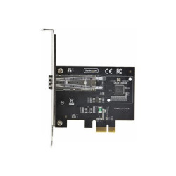 Startech 1-Port GbE SFP Network Card, PCIe 2.1 x1, Intel I210-IS, 1GbE Controller, 1000BASE Copper Fiber Optic, Single-Port Gigabit Ethernet NIC, Desktop Server Backplanes - Windows and Linux Compatible (P011GI-NETWORK-CARD) - Síťový adaptér - PCIe 2.0 - Gigabit SFP x 1 - černá