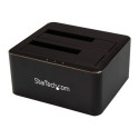 Startech Dual-Bay USB 3.0 to SATA Hard Drive Docking Station, USB Hard Drive Dock, External 2.53.5 SATA IIIIII, SSDHDD Docking Station, Hot-Swap Hard Drive Bays - Top-Loading - Dokovací stanice HDD - oddílů: 2 - 2.5", 3.5" - SATA 6Gb s - USB 3.0 - černá - pro P N: SVA12M5NA