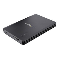 Startech 4 Bay Thunderbolt 3 NVMe Enclosure, For M.2 NVMe Solid State Drives, 1x DisplayPort Video & 2x TB3 Downstream Ports, Up to 40Gbps, 72W Power Supply - 4 Bay M.2 SSD External Hard Drive Enclosure (M2E4BTB3) - Kryt úložiště - M.2 - M.2 NVMe Card PCIe (NVMe) - Thunderbolt 3 - černá