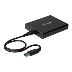 StarTech Dual-Slot Hard Drive Enclosure for M.2 SATA SSDs - USB 3.1 (10Gbps) - Aluminum - M.2 to SATA - Raid Drive Enclosure (SM22BU31C3R) - Flashové úložiště - 2 zásuvky - USB 3.1 (externí) - pro P N: TBLT3MM1MA, TBLT3MM2M, TBLT3MM2MA