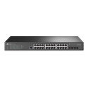 TP-Link JetStream TL-SG3428 V2.26 - Přepínač - řízený - 24 x 10 100 1000 + 4 x gigabitů SFP - Lze montovat do rozvaděče