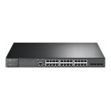 TP-Link JetStream TL-SG3428MP V6.6 - Přepínač - L2+ - řízený - 24 x 10 100 1000 (PoE+) + 4 x gigabitů SFP - Lze montovat do rozvaděče - PoE+ (384 W)