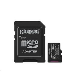 Kingston paměťová karta 128GB Canvas Select Plus Gen 3 microSDXC 150R A1 C10 Card + ADP