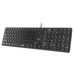 GENIUS Slimstar K500 Education pro výuku psaní na stroji Drátová Copilot USB černá layout bez písmen