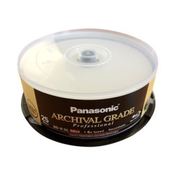 Panasonic ARCHIVAL GRADE Professional - 25 x BD-R - 50 GB 6x - Povrch potisknutelný inkoustem, tisknutelný vnitrní rozbocovac - disk (balení 4) - pro Discproducer PP-100, PP-100AP, PP-100N, PP-100NS, PP-50, PP-50BD