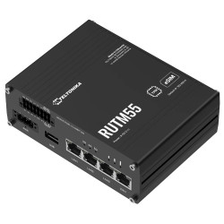 Teltonika RUTM55 průmyslový router, dual SIM + eSIM, 5G, 4x LAN, serial RS232 485, WiFi 5