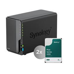 Synology DiskStation DS225+, 2-bay NAS, včetně 2ks HDD 4TB (HAT3300-4T), CPU J4125, RAM 2GB, LAN 1x 2.5Gb + 1x 1Gb