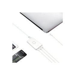 DICOTA Universal Notebook Charger USB-C - Síťový adaptér - 40 watt - výstupní konektory: 3 - bílá