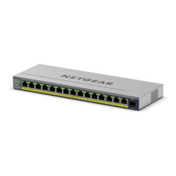 NETGEAR Easy Smart GS116EP - Prepínac - L3 - inteligentní - 1 x 10 100 1000 + 15 x 10 100 1000 (PoE+) - desktop, pro pripevnení na zed - PoE+ (180 W)