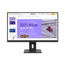 Lenovo ThinkVision E27Q-40 - LED monitor - 27" - 2560 x 1440 QHD @ 100 Hz - IPS - 350 cd m? - 1500:1 - 4 ms - 2xHDMI, DisplayPort - reproduktory - havraní čerň