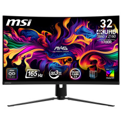 MSI Gaming MAG 21CUP QD-OLED 31,5" zakřivený 3840x2160 UHD 0,03ms 165Hz 1000cd m2 1,5M:1 HDMI DP USB-C VESA