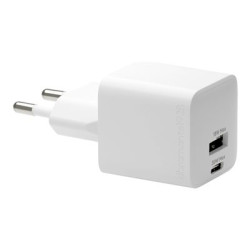 dbramante1928 re-charge - Síťový adaptér - 30 watt - PD - 2 výstupní konektory (USB, USB-C) - bílá - Evropa