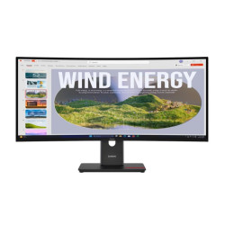 Lenovo LCD T34wd-40 34" 3440x1440 VA zakřivený 6ms 300 cd m2 3000:1 Repro HDMI DP 3xUSB-C 3XUSB RJ45 VESA černá