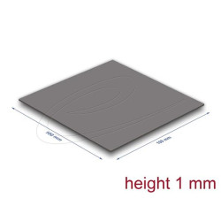 Delock Tepelně vodivá podložka 100 x 100 x 1 mm pro moduly M.2 3,2 W mK - nízký únik oleje
