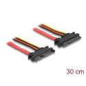 Delock Prodlužovací kabel SATA 6 Gb s 22 pin samec SATA 22 pin samice (5 V + 12 V) 30 cm