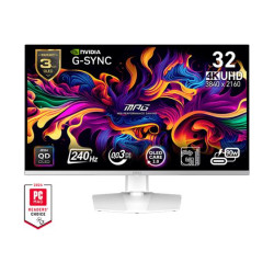 MSI Gaming monitor MPG 321URXW QD-OLED, 31,5" QD-OLED 4K 3840x2160 240Hz 0,03ms DP 2xHDMI USB-A,B,C Výšk. nast. Pivot bílá