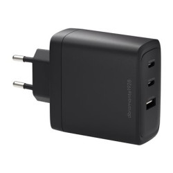 dbramante1928 re-charge - Síťový adaptér - 100 Watt - 3 výstupní konektory (2 x USB-C, USB) - černá