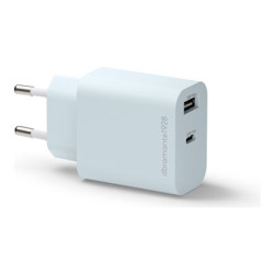 dbramante1928 re-charge - Síťový adaptér - 20 watt - 2 výstupní konektory (USB-C, USB) - modrá - Evropa