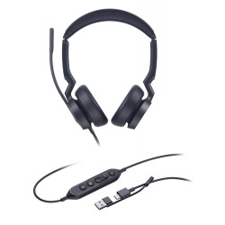 Yealink UH46 Dual UC USB-C A, náhlavní souprava
