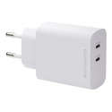 dbramante1928 re-charge - Síťový adaptér - 45 Watt - 2 výstupní konektory (USB-C) - bílá - Evropa