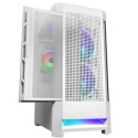 COUGAR PC skříň AIRFACE RGB White Mid Tower Mesh Front Panel 2 x 140mm ARGB Fans 1x 120mm ARGB Fan TG Left Panel