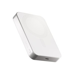 ZENS Pro 1 - Bezdrátová power banka - slim - 10000 mAh - 15 watt - na kabelu: USB-C - bílá
