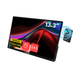 Verbatim přenosný dotykový monitor s powerbankou, ALU, 13.3", WUXGA (1920 x 1200), 60Hz, černý