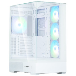 Zalman skříň P40 Prism Plus midT 4x120mm ARGB fan 2xUSB 3.0 USB-C panoramatická bílá