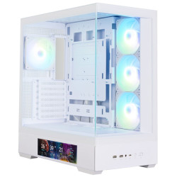 Zalman skříň P40 DS ATX 4x120mm ARGB fan 2xUSB 3.0 USB-C displej panoramatická bílá
