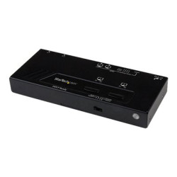 Startech 2x2 HDMI Matrix Switch with Remote - 1080p Automatic & Priority Switcher - Video Wall Auto Selector Splitter Box - Audio Out (VS222HDQ) - Spínac video audio - desktop - pro P N: SVA12M2NEUA, SVA12M5NA