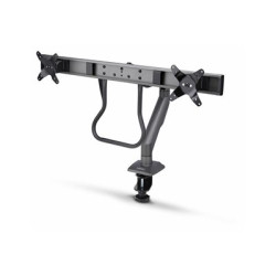 Startech Desk Mount Dual Monitor Arm w Crossbar, Up To 27" Displays - Montážní sada - artikulovaná, mechanická pružina - pro 2 LCD displeje - plast, ocel - cerná - velikost obrazovky: 17"-27" - upevnitelné na stul - kompatibilní s TAA