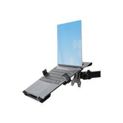 Startech Monitor Arm with VESA Laptop Tray, For a Laptop (4.5kg 9.9lb) and a Single Display up to 32" (8kg 17.6lb), Black, Adjustable Desk Laptop Arm Mount, C-clamp Grommet Mount - VESA Monitor Mount (A2-LAPTOP-DESK-MOUNT) - Montážní sada (žerd, zásuvka pro notebook, alarm monitoru, rameno prihrádky na notebook) - pro monitor notebook - plast, ocel - cerná - velikost obrazovky: 13"-34" - na stul
