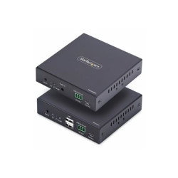 Startech HDMI KVM Extender Over IP Network, 4K 60Hz, Driverless - Sada vysílace a prijímace - video audio USB extendér - HDMI