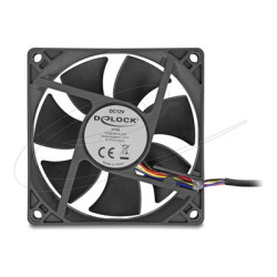 Delock - Ventilátor skríne - axiální - 80 mm - cerná