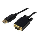 StarTech 10 ft DisplayPort to VGA Adapter Cable - DP to VGA Video Converter - Active DisplayPort to VGA Cable for PC 1920x1200 - Black (DP2VGAMM10B) - Kabel DisplayPort - DisplayPort (M) do HD-15 (VGA) (M) - 3.05 m - opatrený západkou - cerná