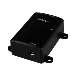 StarTech 1 Port Gigabit Midspan - PoE+ Injector - 802.3at and 802.3af - Wall-Mountable Power over Ethernet Injector Adapter (POEINJ1GW) - Dávkovac energie - 30 watt