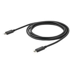 StarTech USB 3.1 Type C Cable - 6 ft 2m - with Power Delivery (USB PD) - Power Pass Through Charging - USB Charger (USB315CC2M) - USB kabel - USB-C (M) do USB-C (M) - USB 3.1 - 3 A - 2 m - cerná - pro P N: DKT30CHPD3, DKT30CHVSDPD, KITBXDOCKPEU, KITBXDOCKPNA, KITBXDOCKPUK, SV221HUC4K