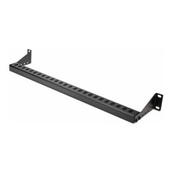 Startech 1U Rack Mountable Cable Lacing Bar w Adjustable Depth, Cable Support Guide For Organized 19" Racks Cabinets, Horizontal Cable Guide For Patch Panels Switches PDUs - Uvazovací lišta pro správu kabelu (horizontální) - cerná - 1U - 19"
