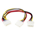StarTech LP4 to 2x LP4 Power Y Splitter Cable M F - LP4 Splitter - Molex Y Splitter - Molex Splitter (PYO2L) - Elektrický kabel - 4 pinové interní napájení (F) do 4 pinové interní napájení (M) - 0.2 m - pro P N: ATX2POWER450, ATX2POWR350E, ATX2POWR400E, HSB225S3R, IDE2SAT2, S25SLOTR, SATSASBP425