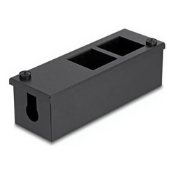 Delock - Easy 45 - držák modulu keystone - pro montáž na stul nebo na zed, 22,5 x 45 mm nebo 2 porty, 45 x 45 mm, kov - 4 modules - cerná