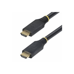 Startech 15m (49.2ft) Active High Speed HDMI Cable, 4K60Hz - Vysoká rychlost - kabel HDMI s ethernetem - HDMI s piny (male) do HDMI s piny (male) - 15 m - odstínený - cerná - aktivní, podpora 2K144Hz, podpora 4K60Hz, podpora HDR10