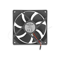 Delock - Ventilátor skríne - axiální - 92 mm - cerná