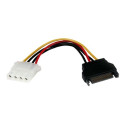 StarTech 6in SATA to LP4 Power Cable Adapter - F M - Power adapter - SATA power (M) to 4 pin internal power (F) - 5.9 in - black - LP4SATAFM6IN - Adaptér napájení - SATA napájení (M) do 4 pinové interní napájení (F) - 15 cm - cerná - pro P N: 25S22M2NGFFR, HSB225S3R, S322M225R, SAT2M2NGFF25, SAT32MSAT257, SATSASBP425