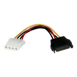 StarTech 6in SATA to LP4 Power Cable Adapter - F M - Power adapter - SATA power (M) to 4 pin internal power (F) - 5.9 in - black - LP4SATAFM6IN - Adaptér napájení - SATA napájení (M) do 4 pinové interní napájení (F) - 15 cm - cerná - pro P N: 25S22M2NGFFR, HSB225S3R, S322M225R, SAT2M2NGFF25, SAT32MSAT257, SATSASBP425