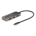 Startech USB-C to Triple DisplayPort 1.4 MST Hub, 4K 60Hz, 1ft (30cm) Cable, USB Type-C Multi Monitor Adapter for Laptop, DP 1.4 Multi-Stream Transport Hub, DisplayPort Splitter - MST Triple Monitor Adapter (MST14CD123DP) - Dokovací stanice - USB-C Displayport - 3 x DP